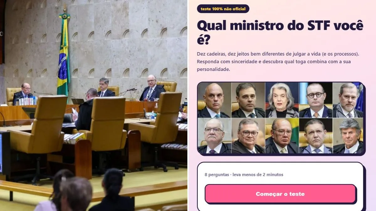 Qual ministro do STF você é? Teste revela qual magistrado combina com a sua personalidade