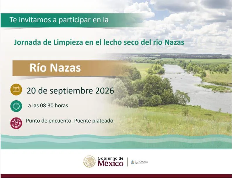 Convocan a sociedad lagunera a unirse este domingo a mega jornada de limpieza del río Nazas