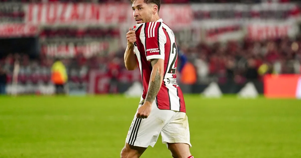 Gonzalo Montiel rompió la sequía de River: estuvo 399 minutos sin festejar un gol y le convirtió a Argentinos