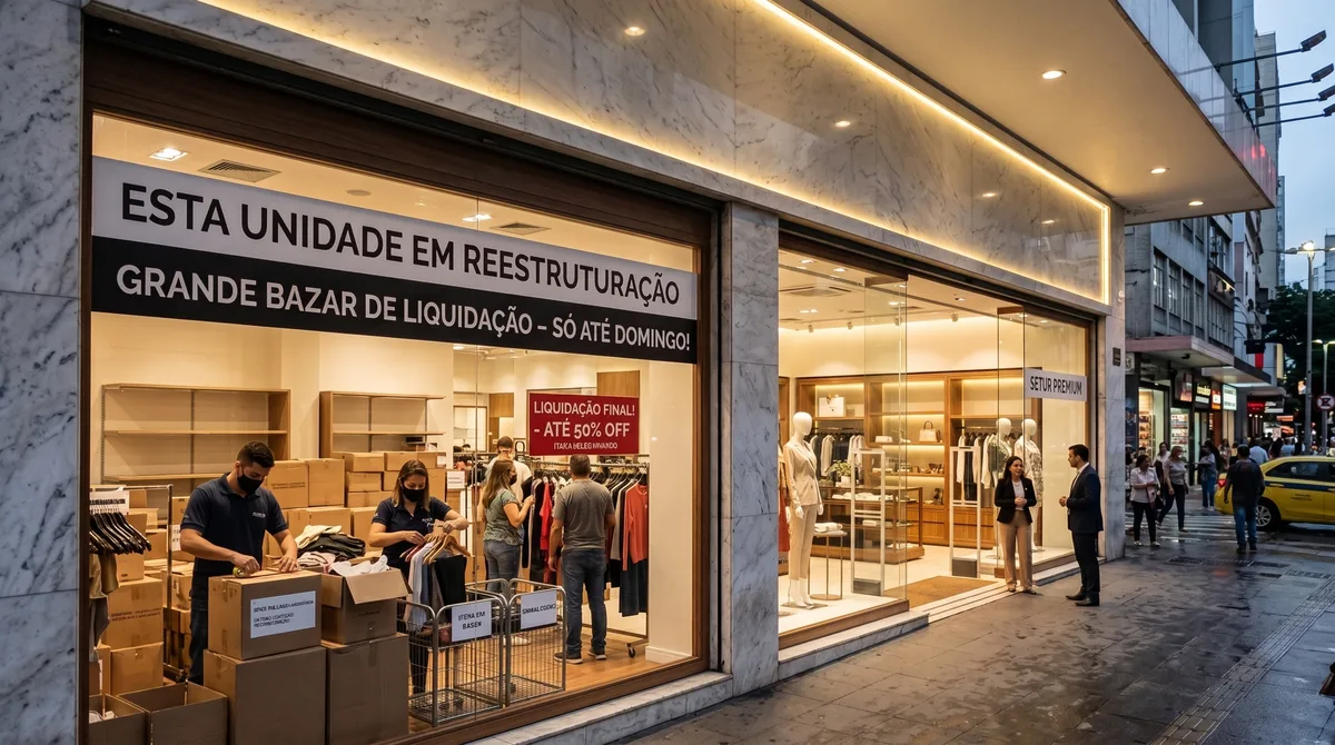 Uma rede de luxo entrou em falência com bilhões em dívidas e decidiu fechar 62 lojas de desconto para tentar salvar as operações mais caras