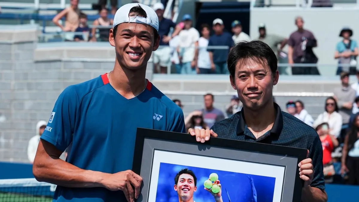 Nishikori perde duelo japonês no quali e recebe homenagem na despedida