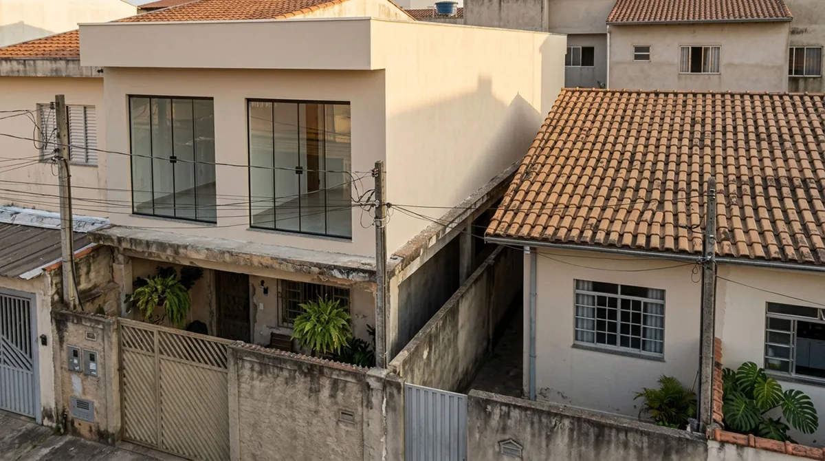 Morador constrói um segundo andar para ampliar a casa e vizinha percebe que as novas janelas permitem enxergar diretamente o interior de sua cozinha e dos quartos