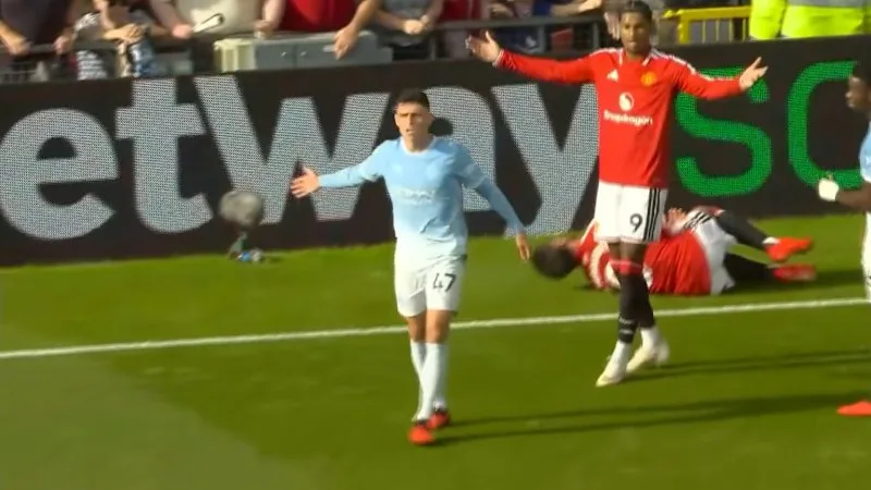 Foden sent off for lashing out