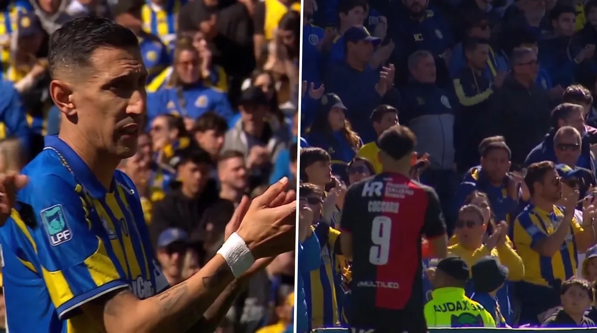 La reacción de los hinchas de Rosario Central durante el homenaje a Messi en el clásico ante Newell’s: el gesto de Di María