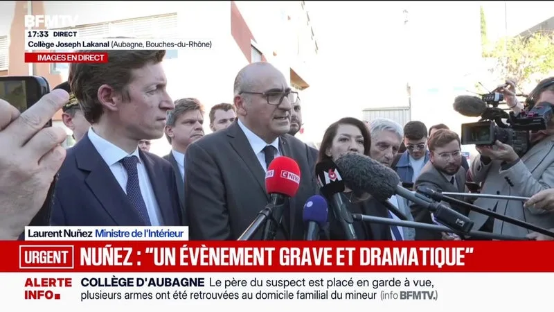 Tirs à Aubagne: "Des perquisitions sont en cours" mais "les auditions n'ont pas encore eu lieu", explique Laurent Nuñez