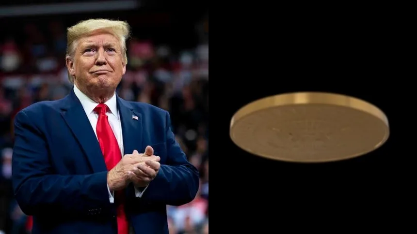 VIRAL: Así es la moneda con el rostro de Trump que ya puso en circulación el Tesoro de EEUU
