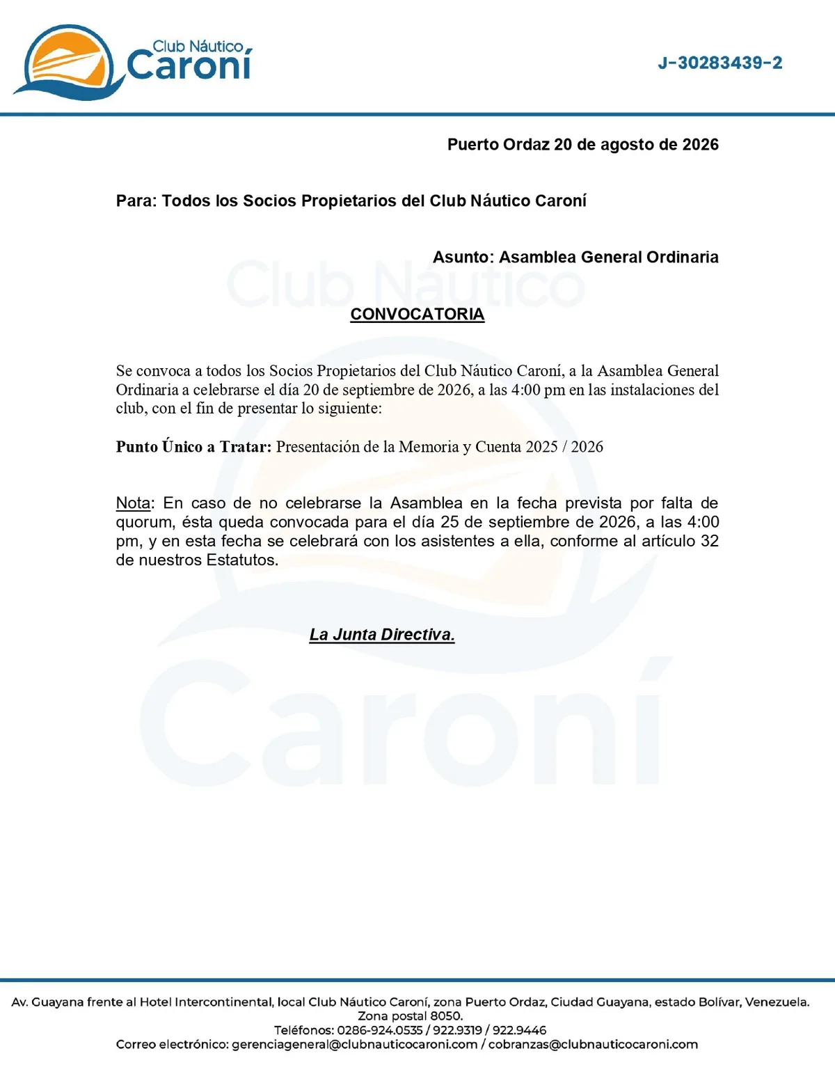 Convocatoria