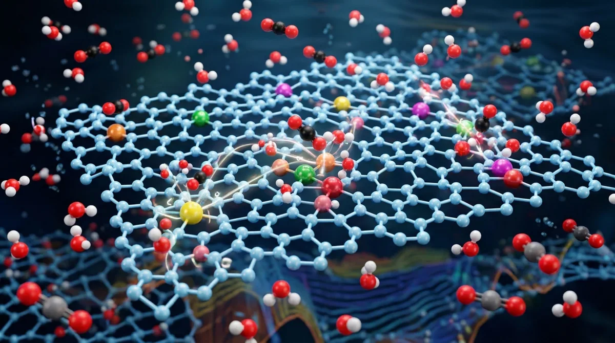 Cinco metais foram combinados numa folha de apenas duas dimensões e o material pode converter dióxido de carbono sem exigir sobretensão extra