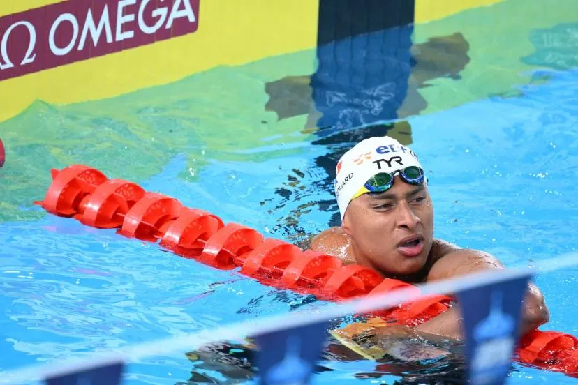 Pour sa première finale de ces Championnats d'Europe, Yohann Ndoye Brouard dernier sur le 50 m dos