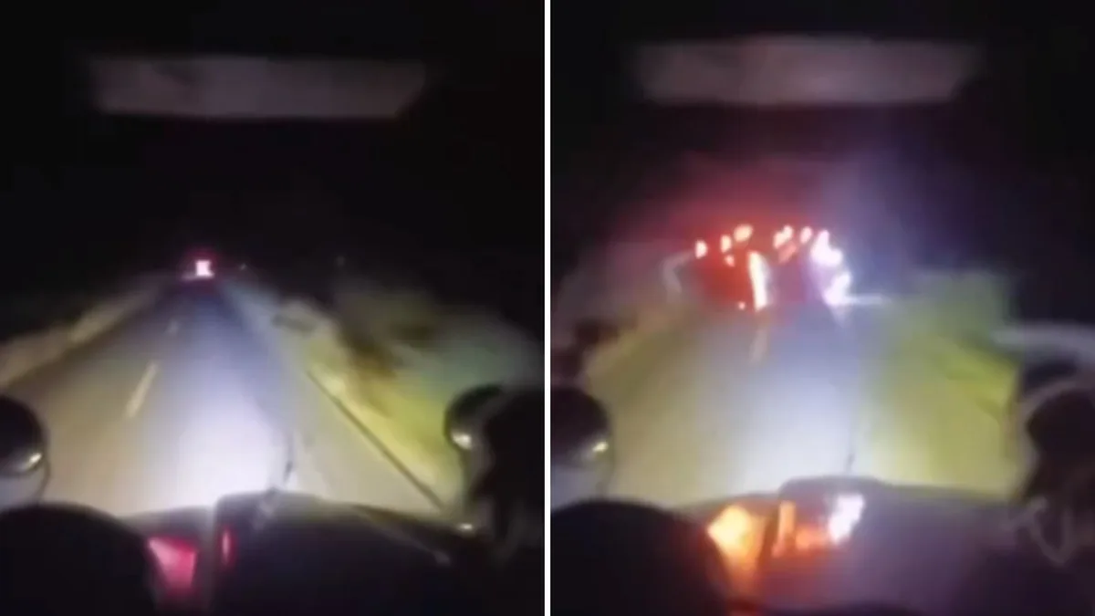 Chofer de camión pierde el control y vuelca en Tlaxcala justo cuando sonaba “A esta gran velocidad” del Haragán