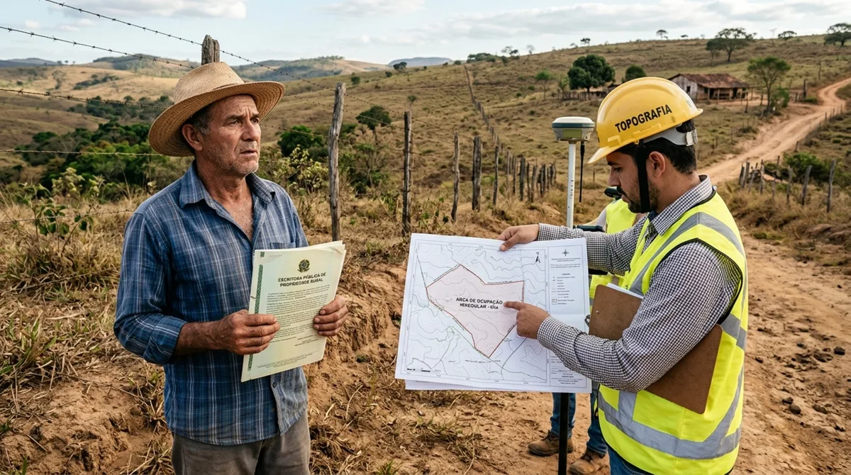 Homem herda terreno rural e decide refazer a cerca, mas levantamento revela que 6 hectares da propriedade são usados pelo vizinho há 28 anos