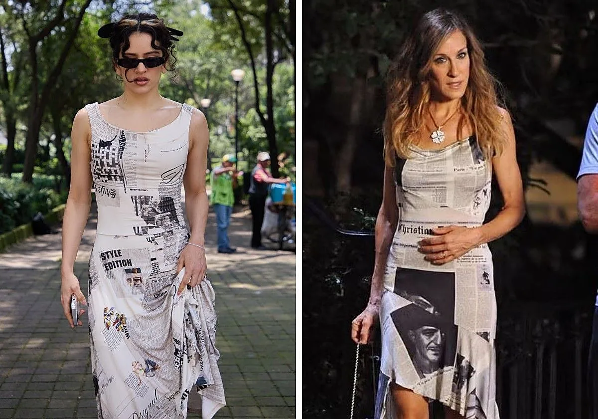 El vestido de Rosalía que ya llevó antes Carrie Bradshaw en 'Sexo en Nueva York'