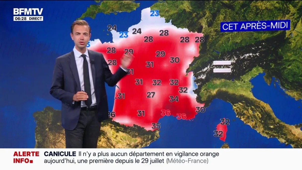 Les vigilances orange à la canicule levées sur toute la France et quelques gouttes de pluie dans le nord du pays: la météo de ce mardi 18 août