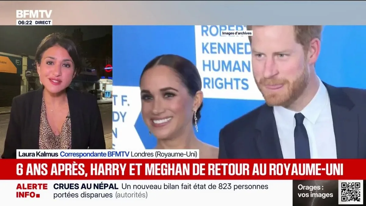 Harry et Meghan de retour au Royaume-Uni six ans après leur départ
