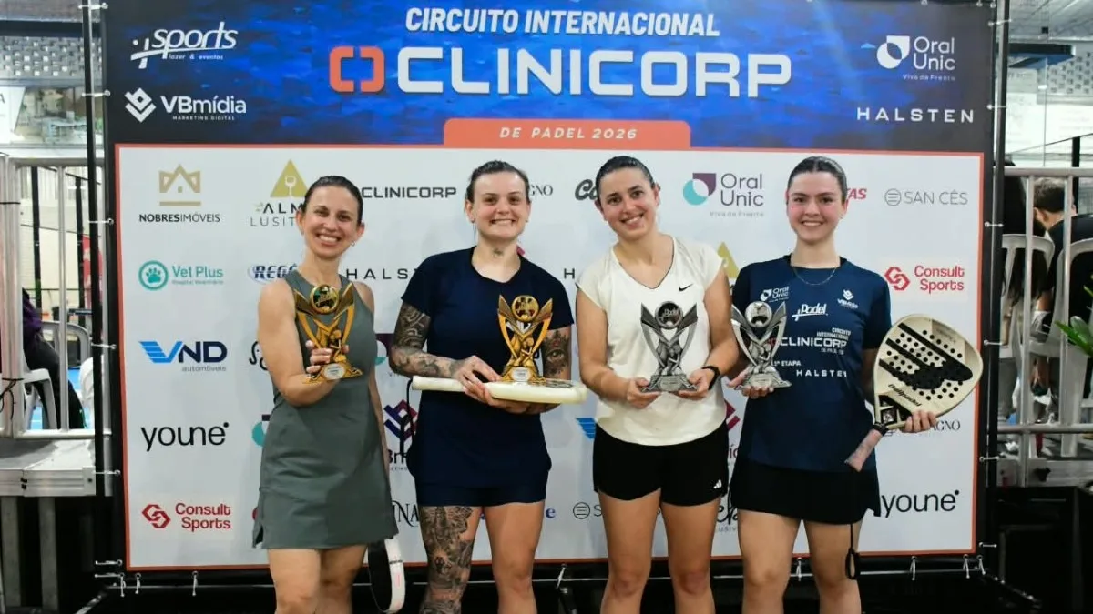 Veja as duplas campeãs da 5ª etapa do Circuito Internacional de Padel 2026