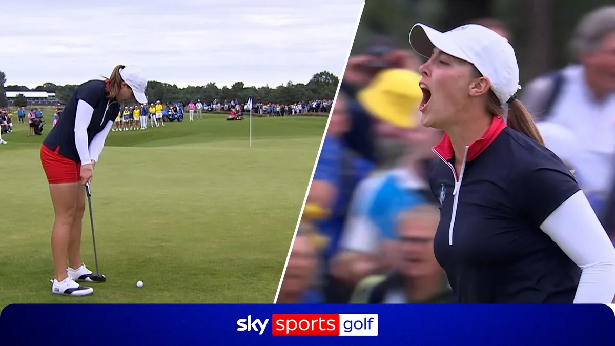 'Take a bow!' - Kupcho sinks MONSTER putt to tie final match on the 17th