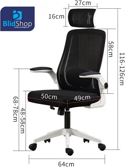 Cadeira ergonômica com tela mesh e 43% de desconto: conforto de escritório profissional para o seu home office
