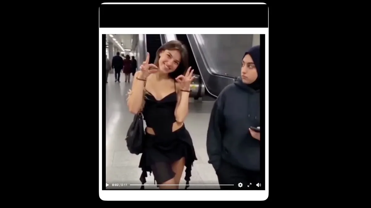 Duas mulheres com véu islâmico censuram roupa e pose de outra mulher em vídeo partilhado por Ventura. As imagens são reais?
