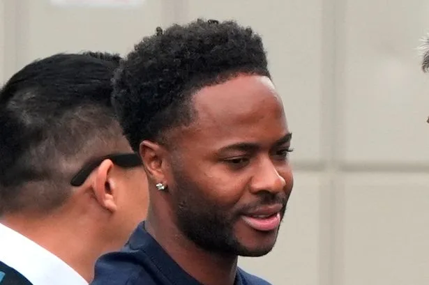 Raheem Sterling arrives at court ahead of dangerous driving and laughing gas case