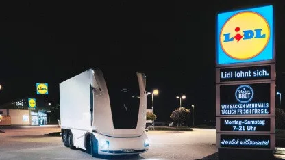 Level 4: Lidl setzt autonomen E-Lkw ohne Fahrer für Warenlieferungen ein