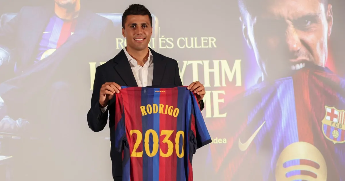 Rodri fue presentado en Barcelona: por qué el capitán de España eligió al club catalán tras ser campeón del mundo