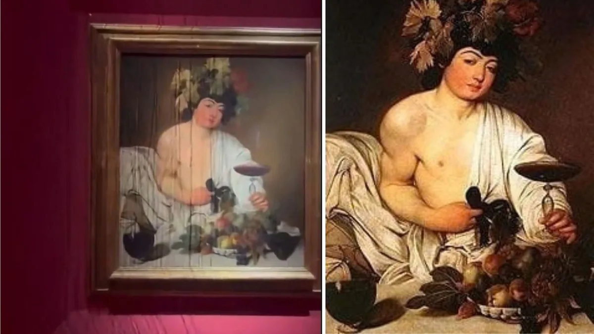 Una filtración de agua obligó a retirar de forma preventiva el Baco de Caravaggio en Florencia: cuál es su estado