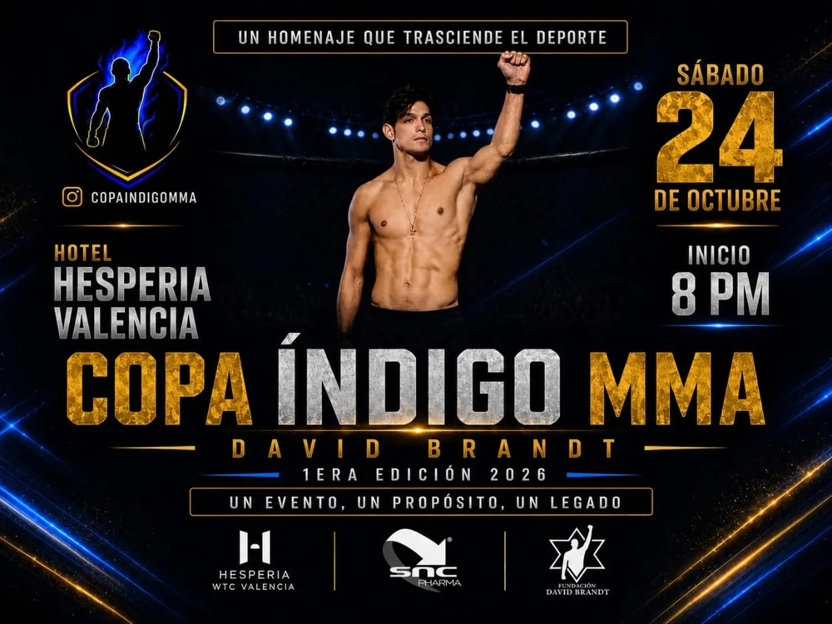 Valencia recibe la primera Copa Indigo MMA a beneficio de la salud mental
