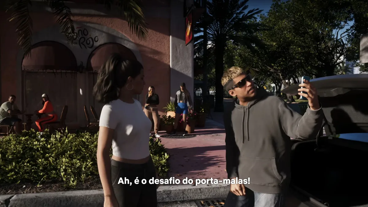 GTA 6 tira sarro de youtubers, streamers e "desafios" de redes sociais em primeiro gameplay