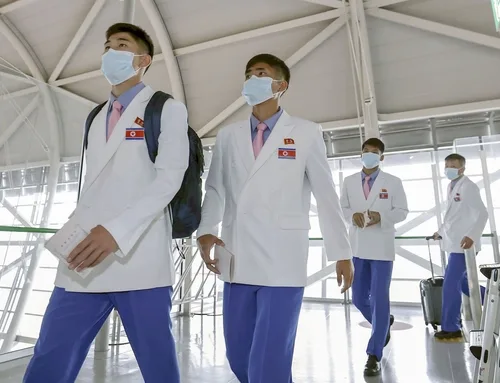 [아시안게임] 北 선수단, 일본 도착…'역대급' 180여명 파견