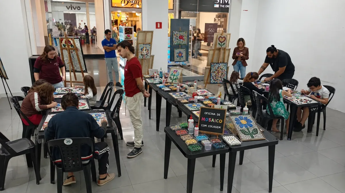 Oficina de mosaico acontece no Pátio Limeira Shopping neste fim de semana