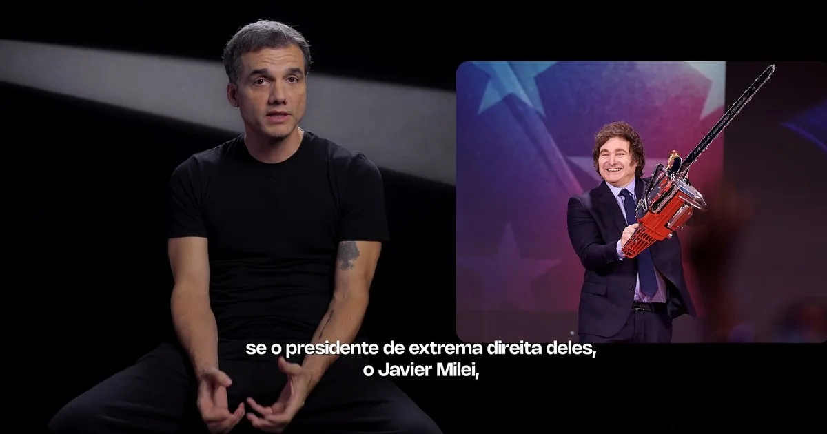 El actor nominado al Oscar Wagner Moura se mete en la campaña de Lula: acusa a Flávio Bolsonaro de entregarle Brasil a Donald Trump y critica a Milei