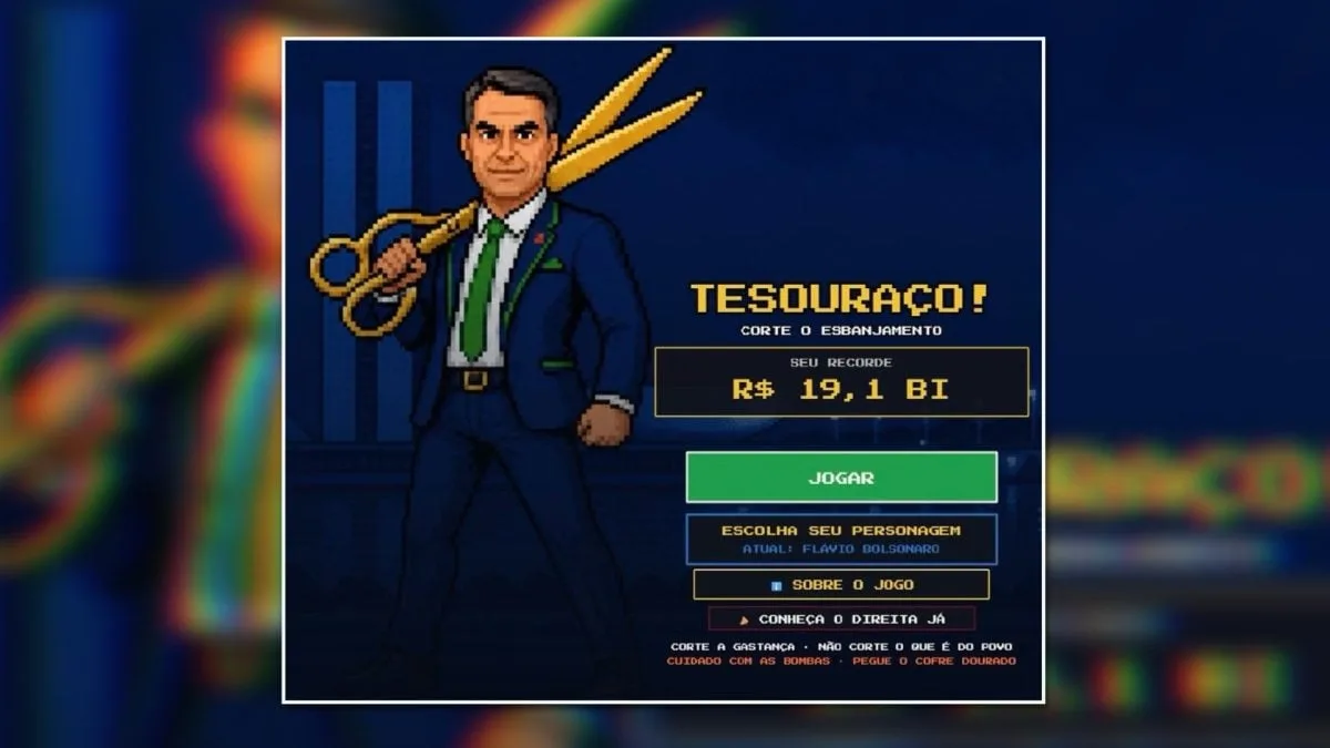 Flávio Bolsonaro lança jogo do Tesouraço