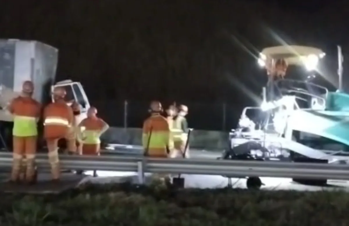 Engavetamento entre duas carretas e carro deixa um ferido na Via Dutra, em Barra Mansa