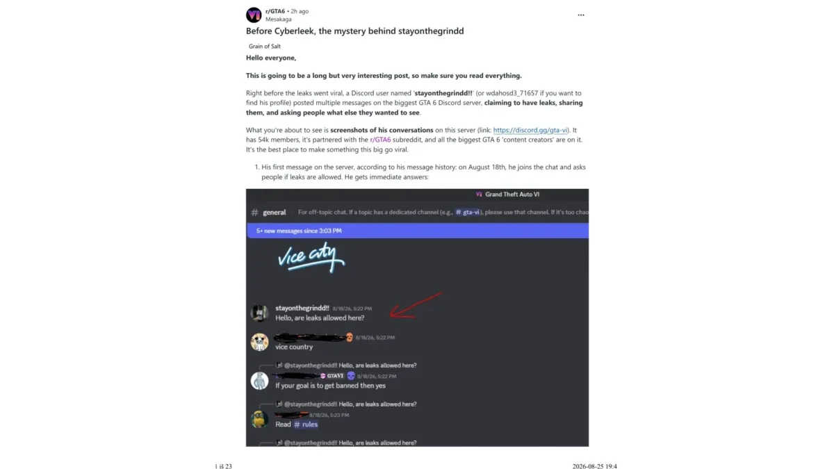 Investigação dá pistas de como funciona e quem está por trás de vazamentos de GTA 6
