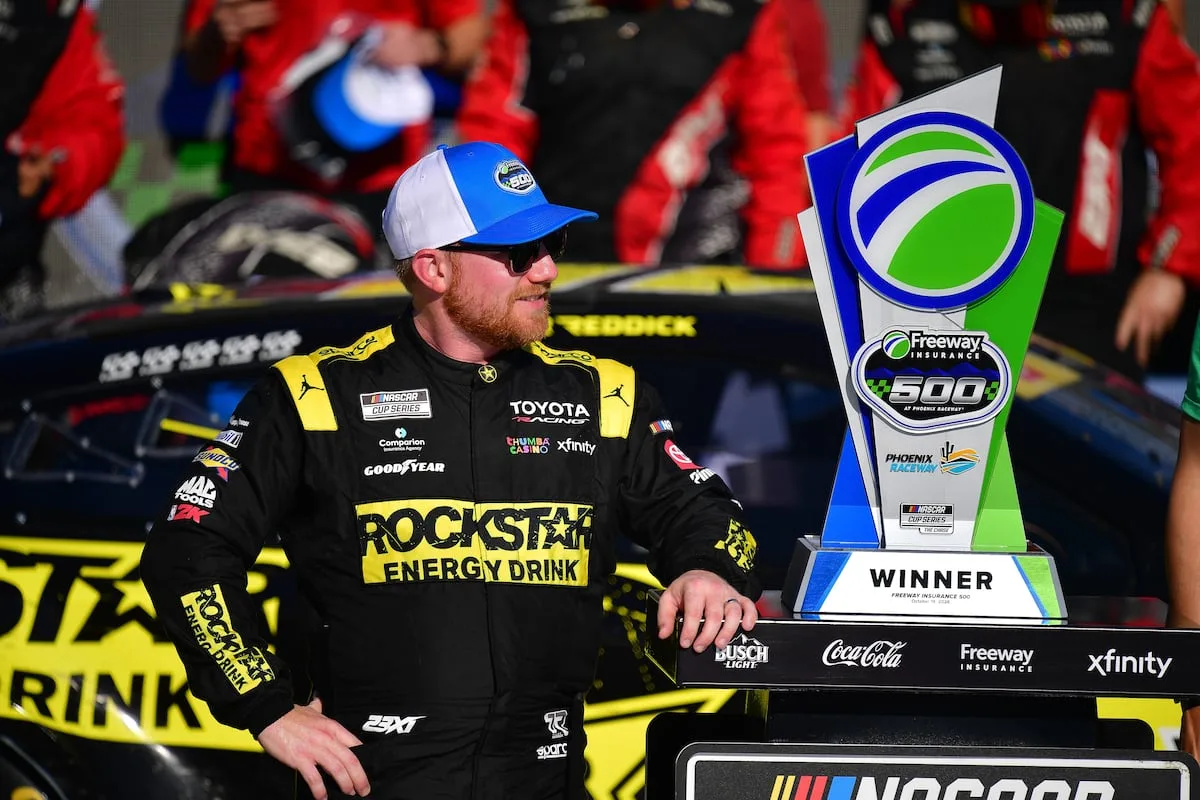Tyler Reddick uses bold move to win Freeway Insurance 500