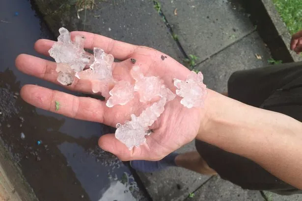 Met Office names 70 areas facing 2cm hailstones in second warning this week