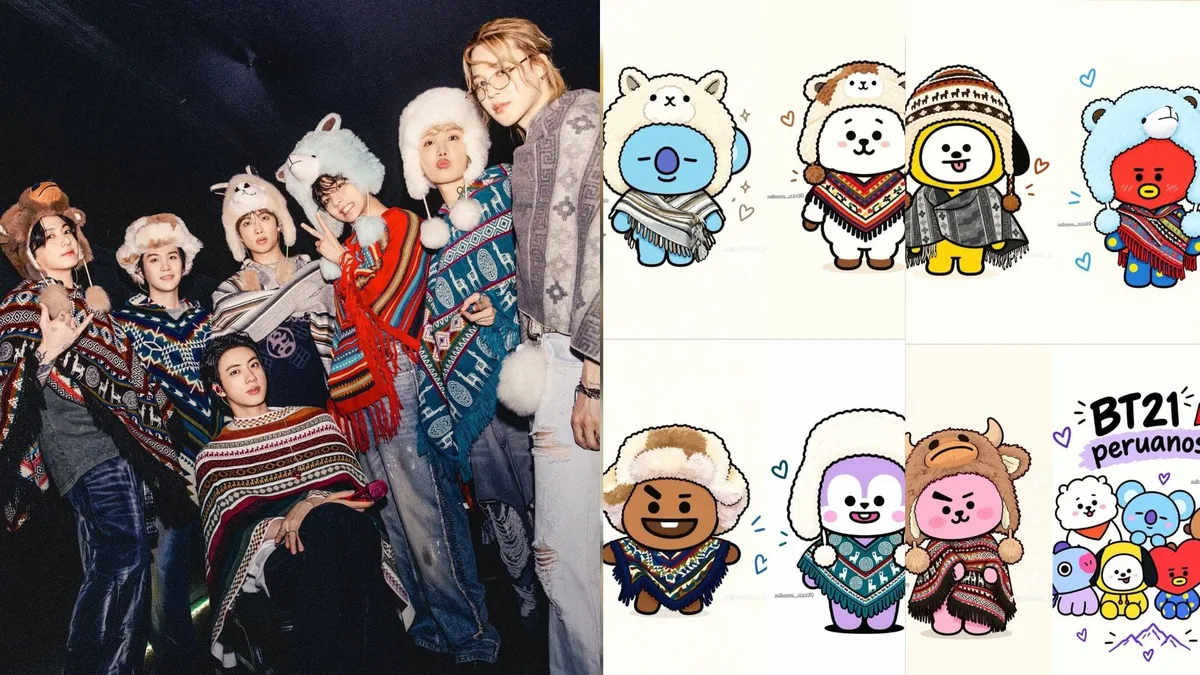 BT21 se viste de ponchos andinos tras la despedida de BTS en los conciertos de Lima