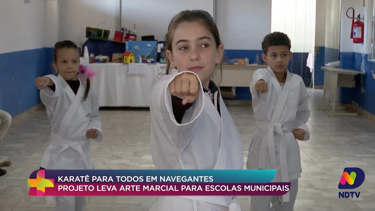 Navegantes amplia acesso ao karatê com projeto nas escolas municipais