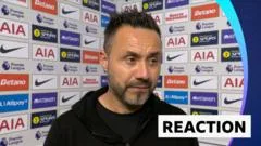 Spurs 'didn't deserve' loss to Newcastle - De Zerbi