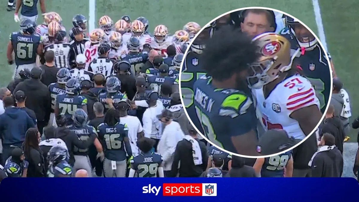 Ejected for a headbutt! Tempers flare during 49ers @ Seahawks