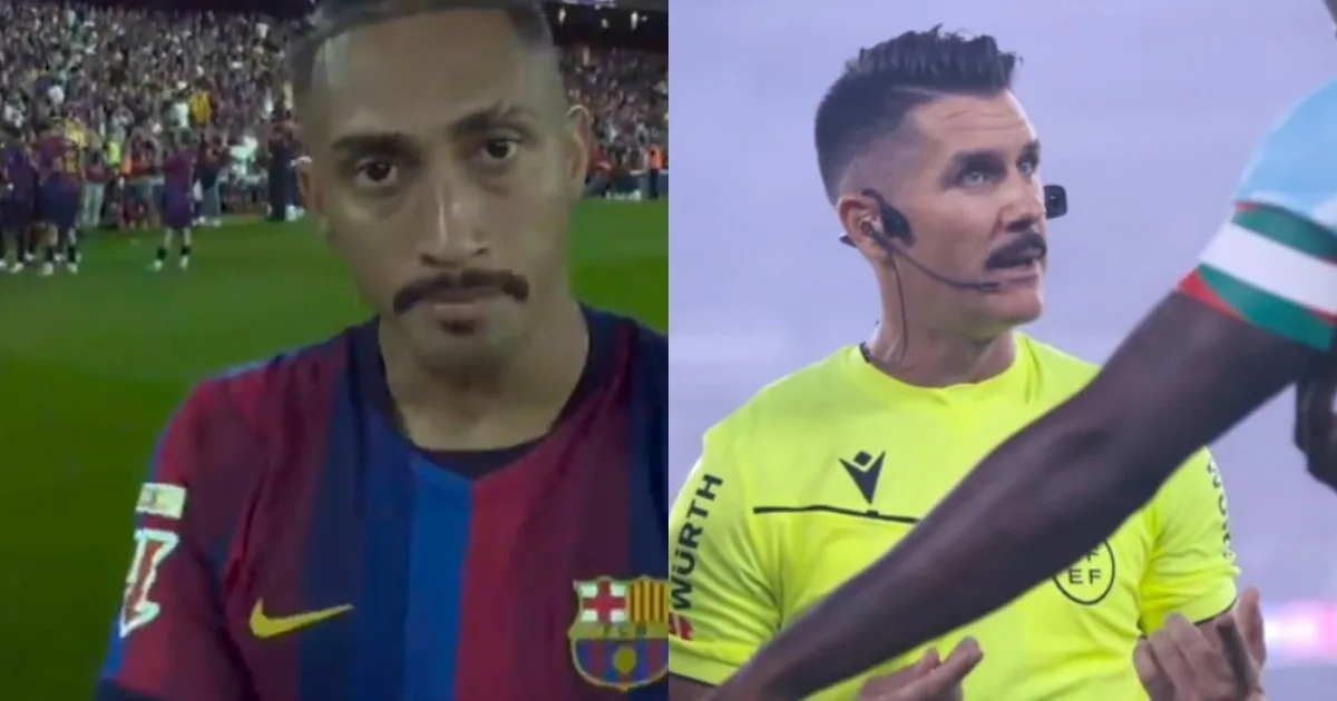 Similar a Espinoza, un árbitro protagonizó un particular momento en el sorteo de Barcelona - Athletic: el video