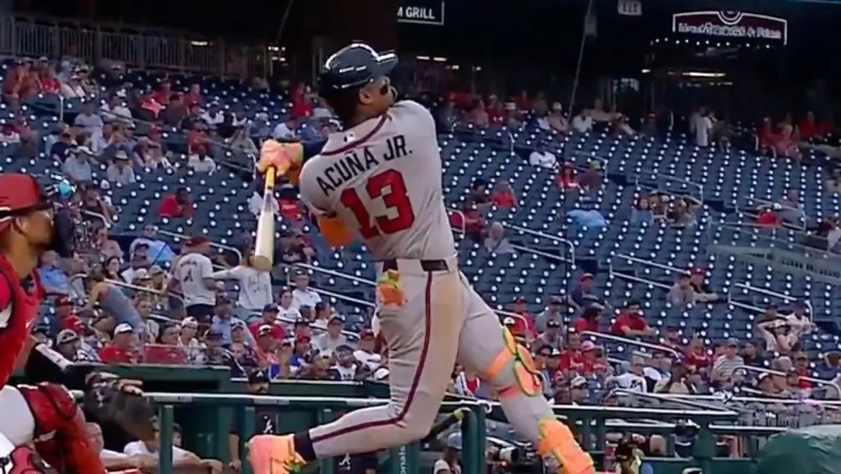 Acuna Jr. becomes fastest player to reach 200 home runs and stolen bases