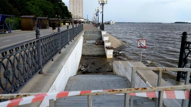 Уровень воды в Амуре местами превысил норму на 4,9 метра