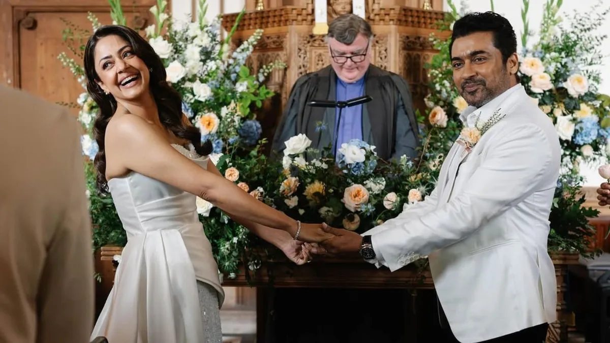 Jyotika Shares Loved-Up Pics From Christian Wedding Ceremony With Suriya, Thanks Friends For Making Their 'Dream Come True'