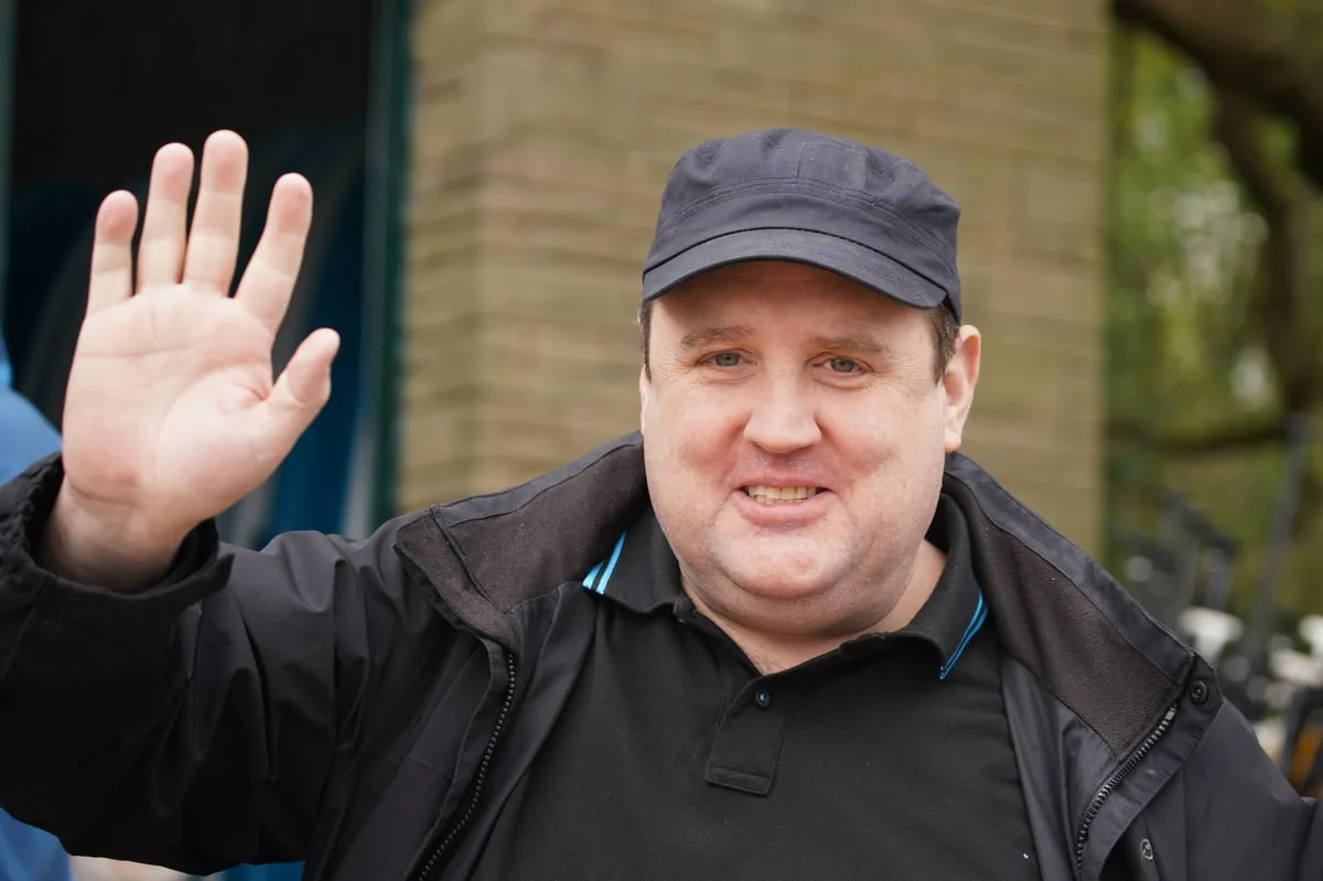 Peter Kay gatecrashes live BBC weather report