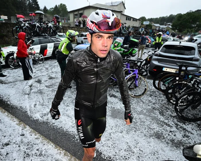 Vuelta a España: giant hail forces stage three abandonment in Pyrenees