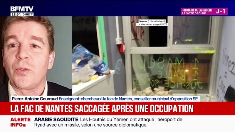 Faculté de Nantes saccagée: "Je ne sais pas quand est-ce qu'on va retrouver cet outil de travail", déclare Pierre-Antoine Gourraud, enseignant-chercheur