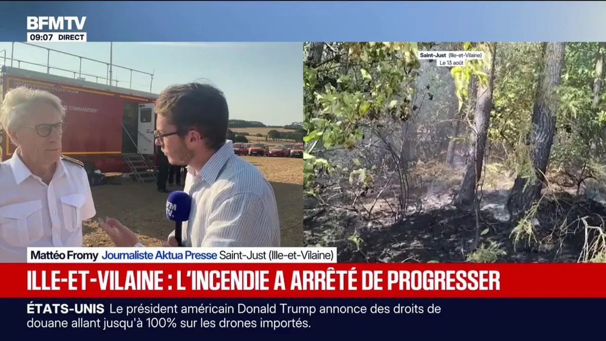 Incendie en Ille-et-Vilaine: le feu a parcouru 230 hectares, la situation stabilisée