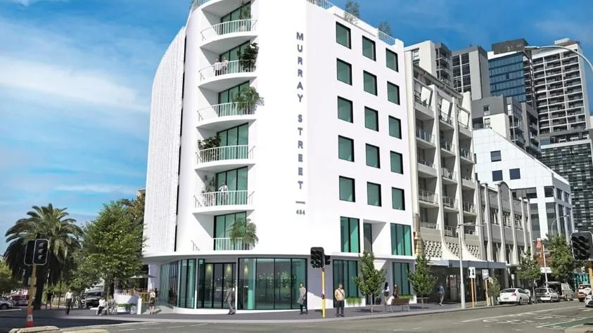 Seven-storey tourist accommodation and ground floor cafe to replace former Fast Eddys restaurant in Perth