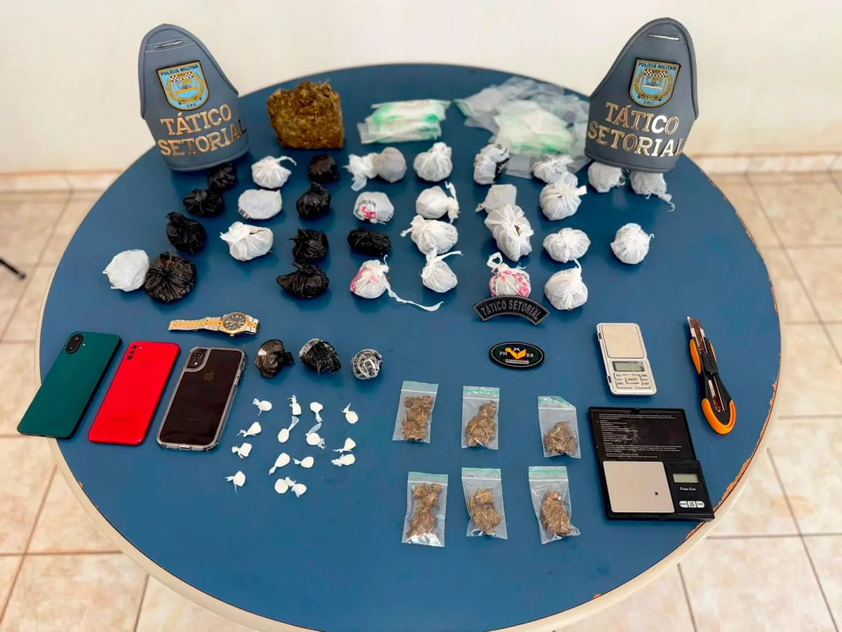 Jovens são presos suspeitos de tráfico de drogas no Bairro dos Estados